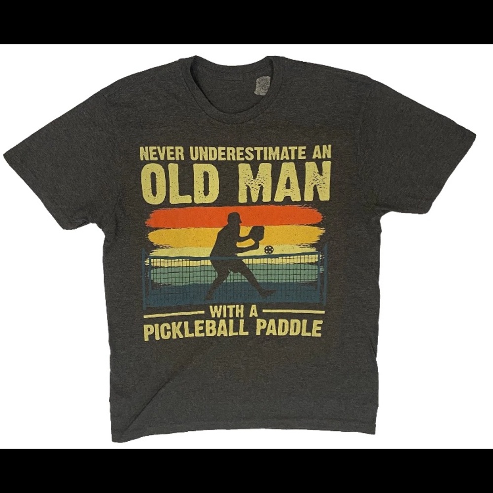 Gray Pickleball Graphic T-Shirt